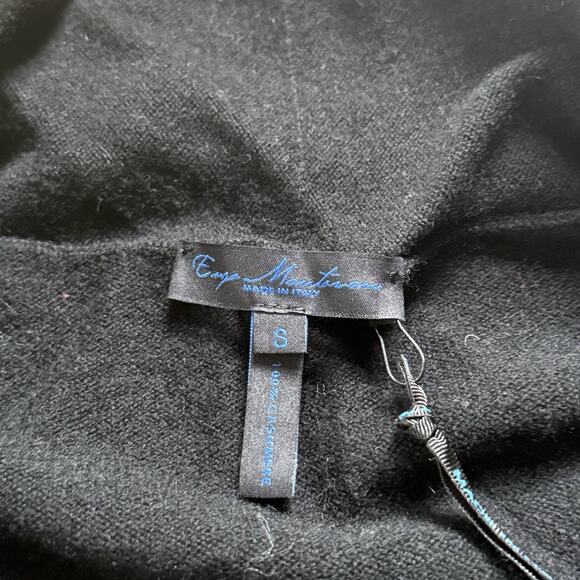 Enzo Mantovani 100% Cashmere Cardigan Sweater Black NWT Made in Italy Women’s S - Picture 2 of 6